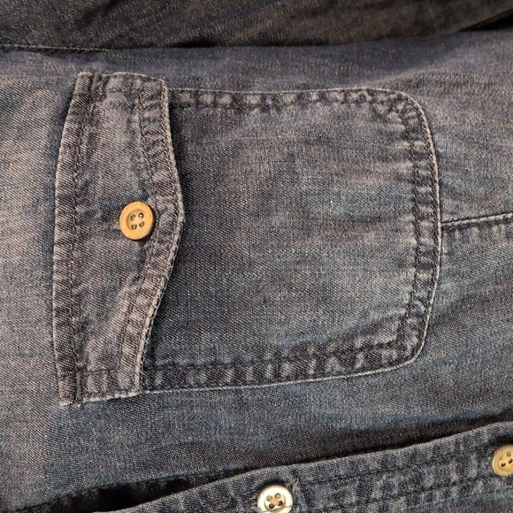 Chico's Denim Button Down Top - Picture 2 of 11
